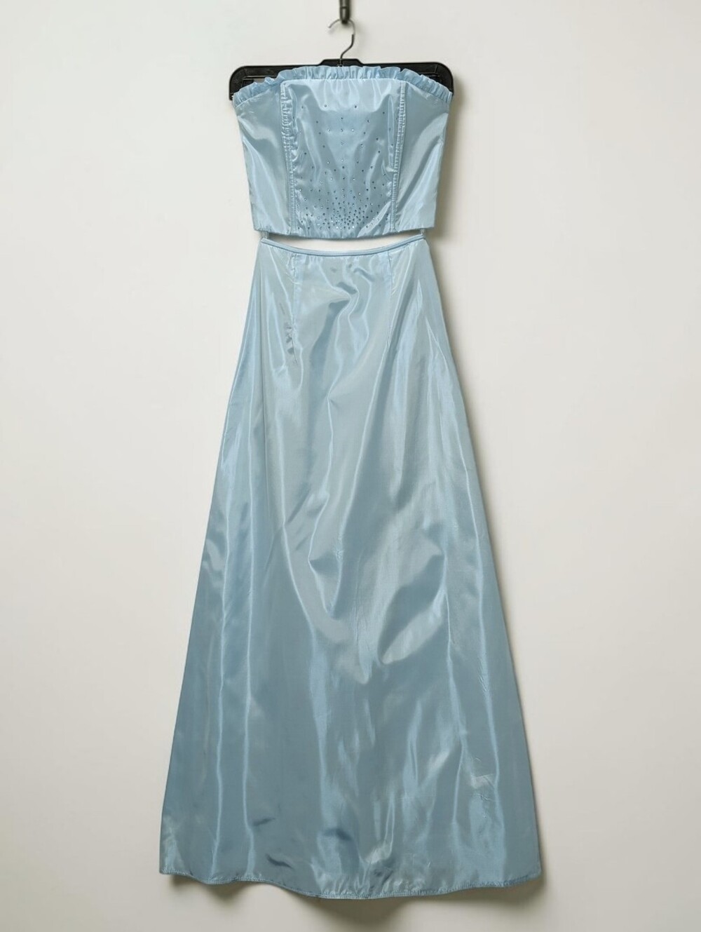 Vintage Gunne Sax by Jessica McClintock Icy Blue Rhinestone 2 Piece Gown XXS